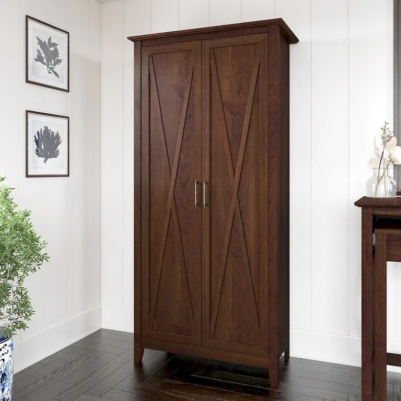 Tall Storage Cabinet with Doors and Shelves