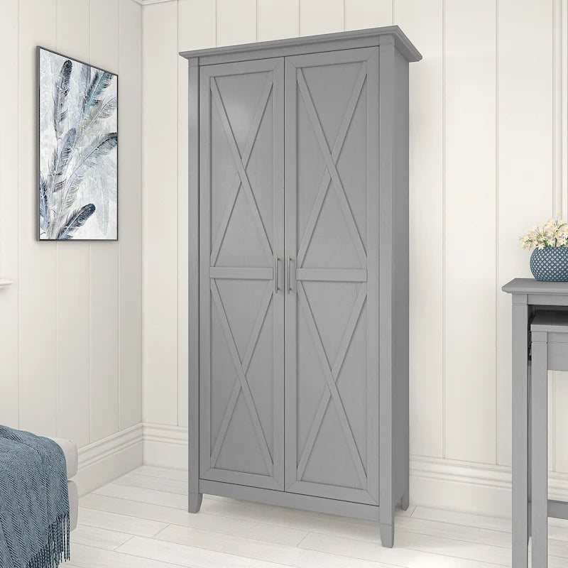 Tall Storage Cabinet with Doors and Shelves
