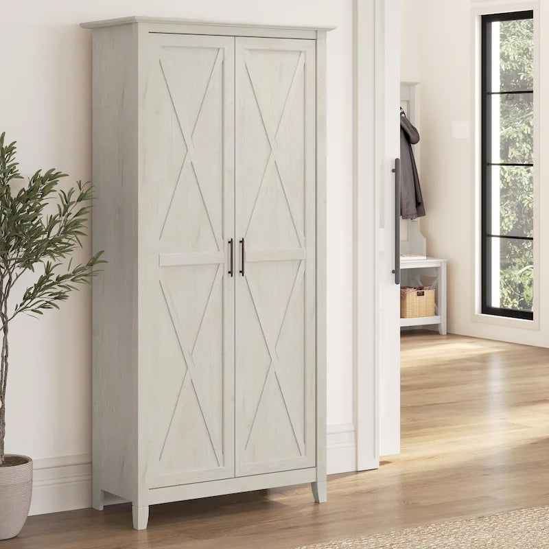 Tall Storage Cabinet with Doors and Shelves