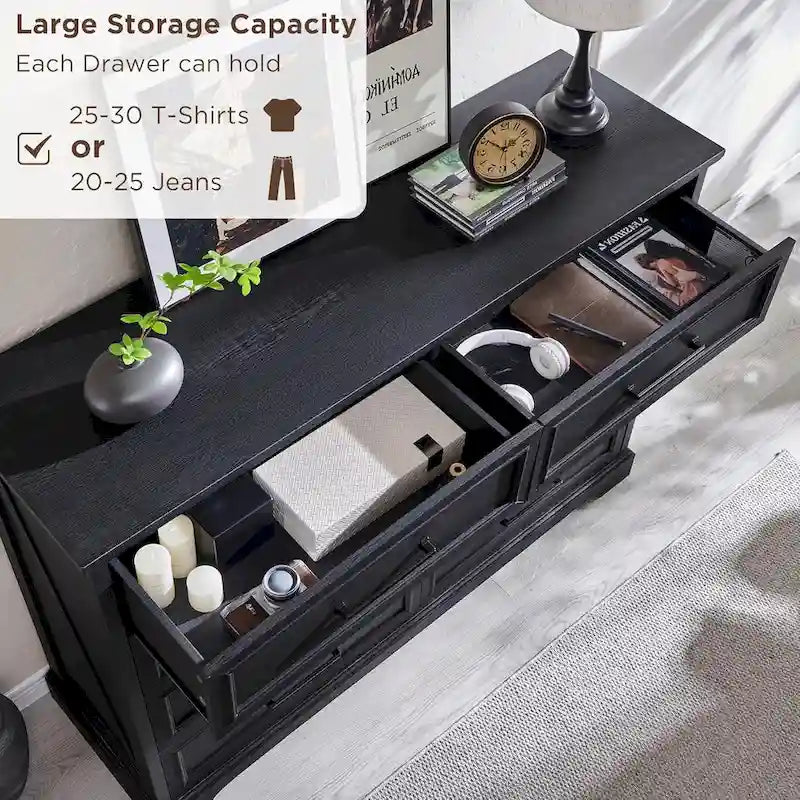 Cómoda de 8 cajones para dormitorio, cajonera de madera