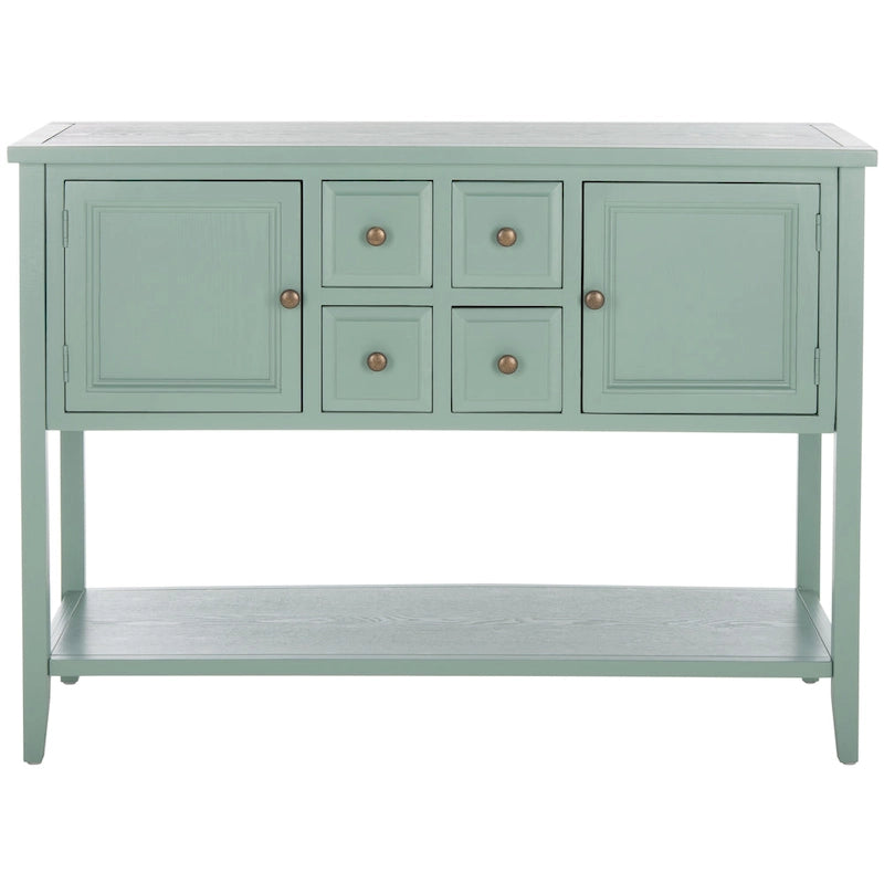 Oak Finish Storage Sideboard - 45.7 x 15 x 34 - 17Wx48Dx22H