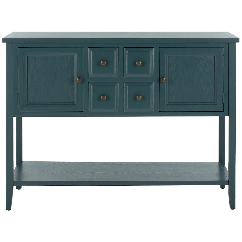 Oak Finish Storage Sideboard - 45.7 x 15 x 34 - 17Wx48Dx22H