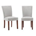 Chaises de salle à manger rembourrées en chenille (ensemble de 2)