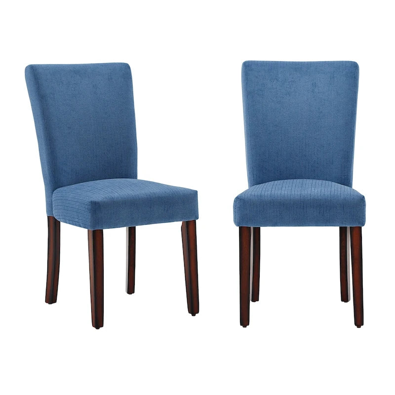 Chenille Upholstered Dining Chairs (Set of 2)