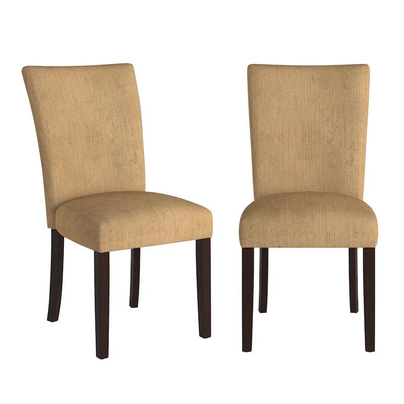 Chenille Upholstered Dining Chairs (Set of 2)