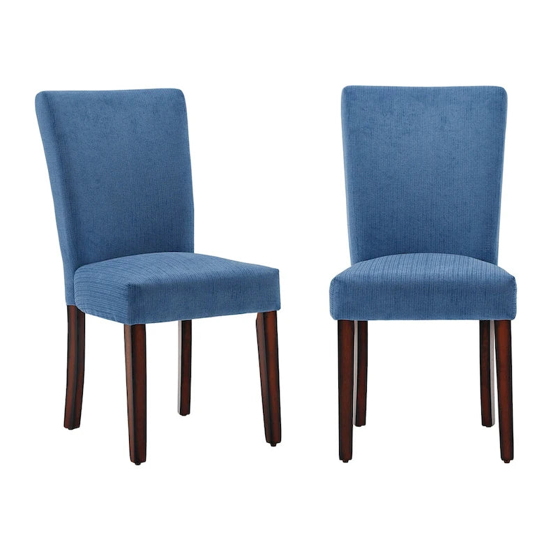 Chaises de salle à manger rembourrées en chenille (ensemble de 2)
