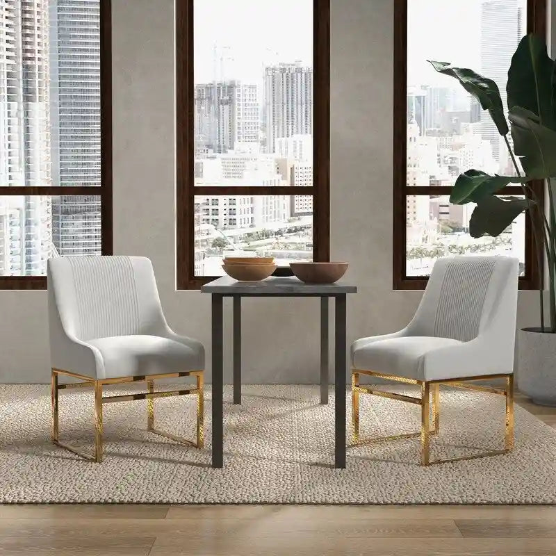 Velvet Accent Chair with Metal Frame Legs, Set of 2