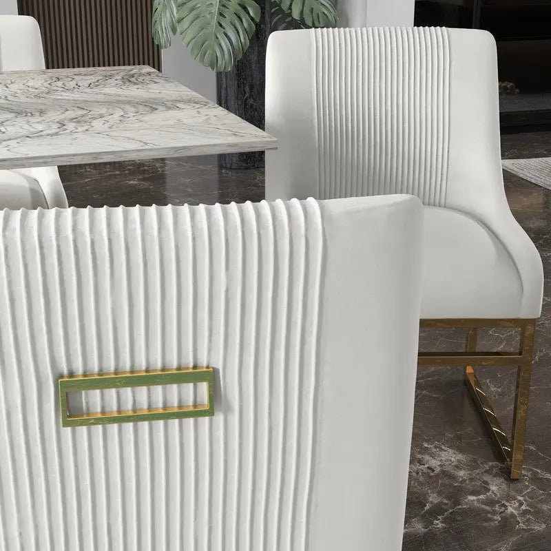 Velvet Accent Chair with Metal Frame Legs, Set of 2