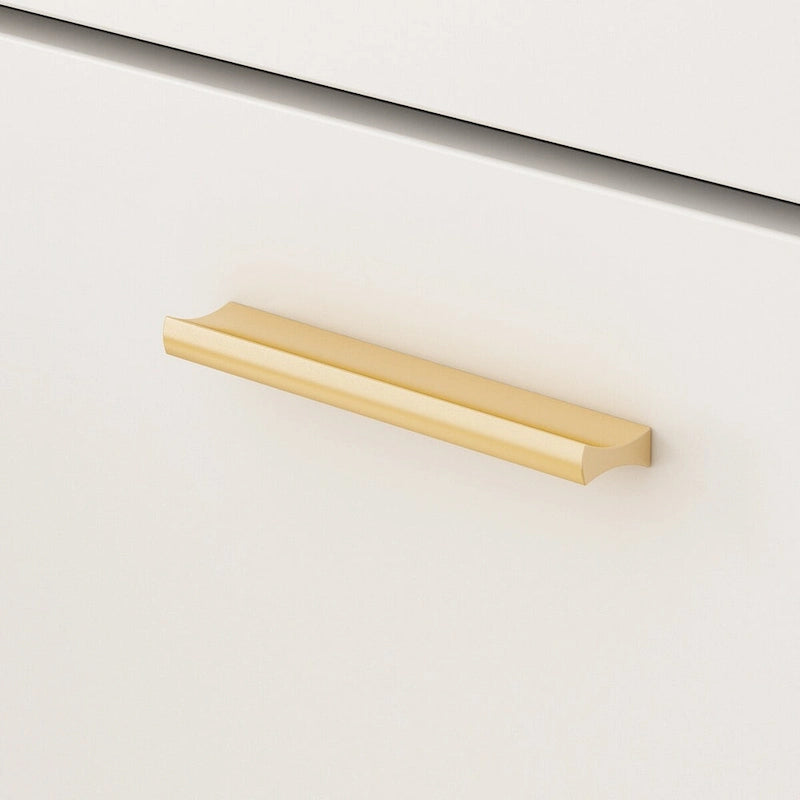 5-Drawer Chest Dresser in White & Gold