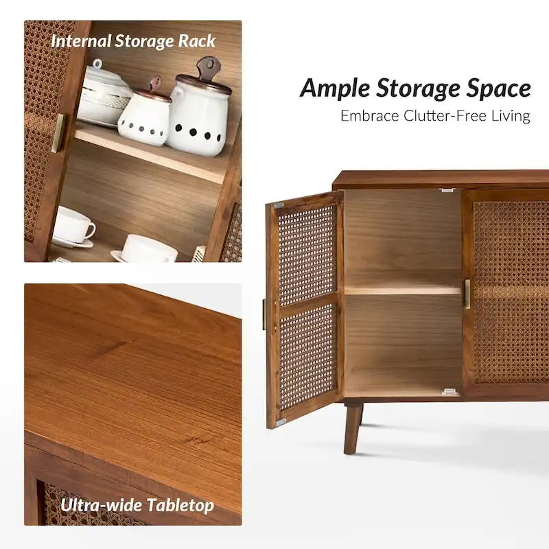 2-Door Accent Cabinet with Shelves