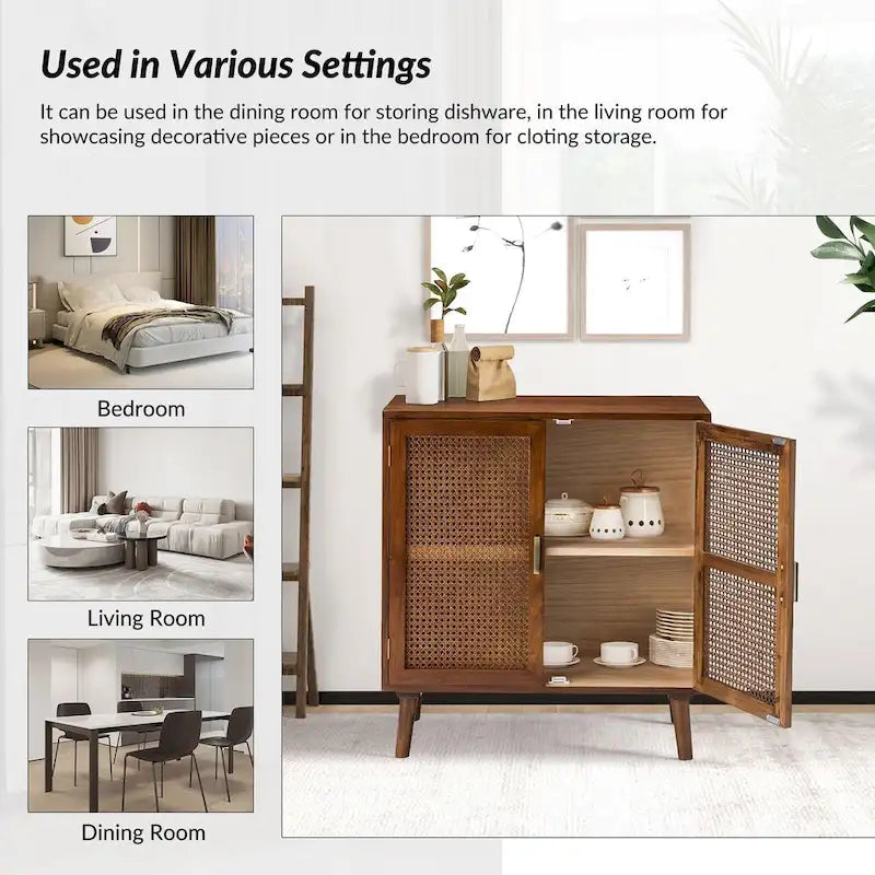 2-Door Accent Cabinet with Shelves