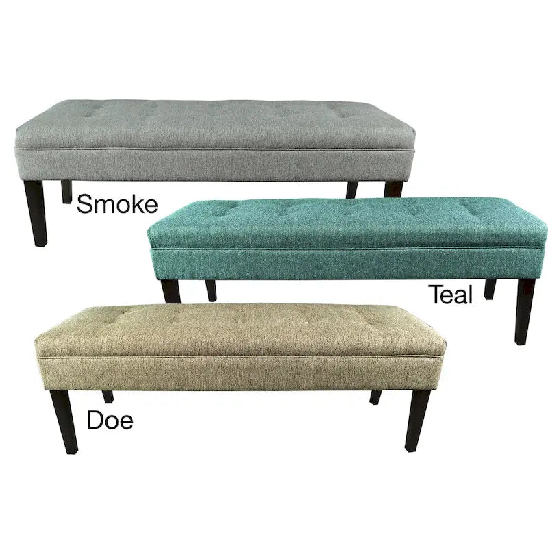 Button Tufted Upholstered Long Bench