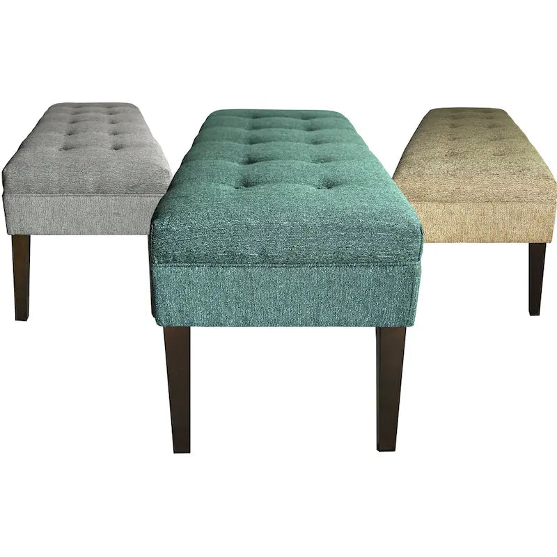 Button Tufted Upholstered Long Bench