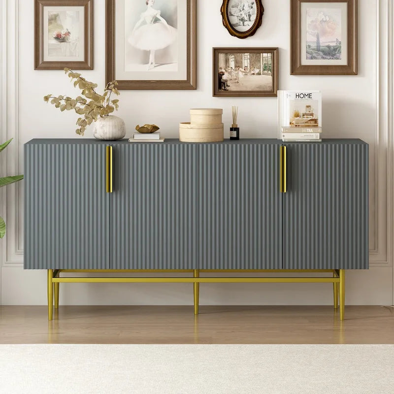 4-Door Sideboard Buffet Cabinet for Dining Room, Living Room, Bedroom & Hallway