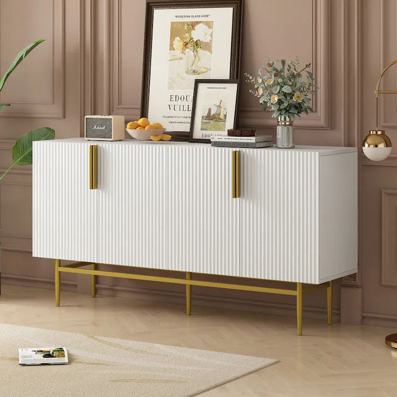 4-Door Sideboard Buffet Cabinet for Dining Room, Living Room, Bedroom & Hallway