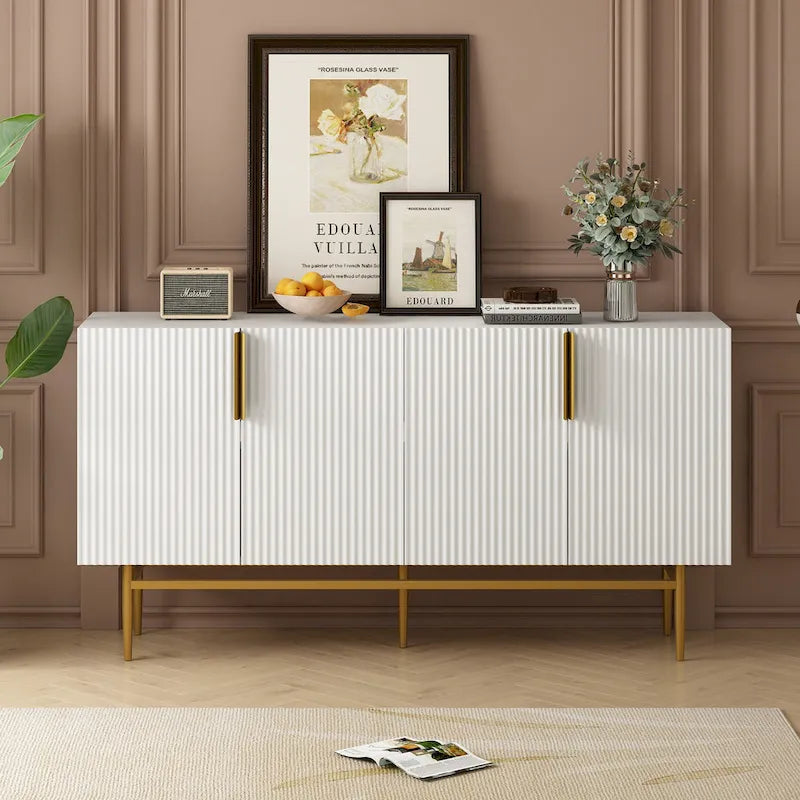 4-Door Sideboard Buffet Cabinet for Dining Room, Living Room, Bedroom & Hallway
