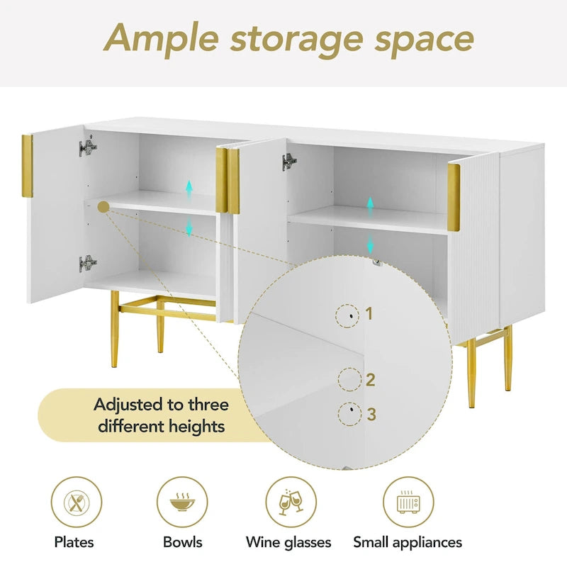 Buffet avec 4 portes pour salle à manger, salon, chambre et couloir