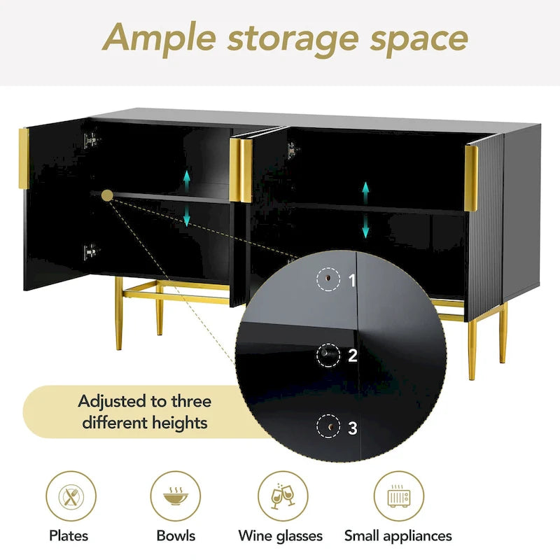 Buffet avec 4 portes pour salle à manger, salon, chambre et couloir