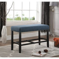 Fabric Pub-Height Dining Bench with Nailhead Trim