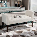 Banco para el pie de la cama con diseño capitoné y tapizado