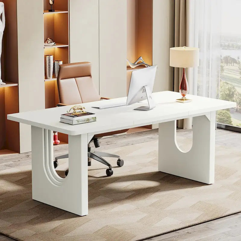 70,9-Zoll großer Chefschreibtisch, moderner, schlichter Büro-Computertisch