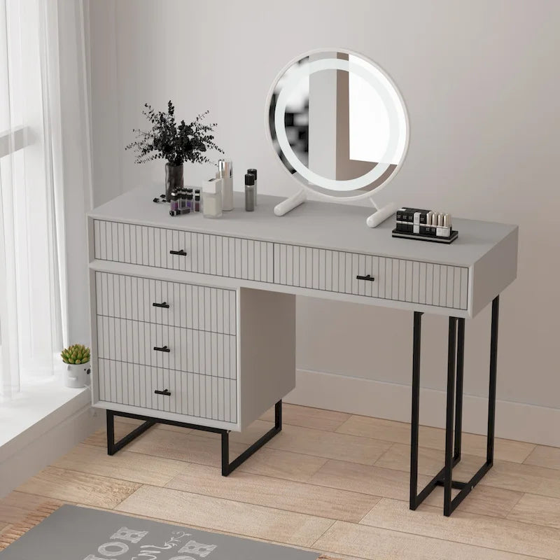 Makeup Vanity Desk Set with Drawers Storage Dresser Dressing Table for Bedroom