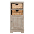 Distressed Black Storage Cabinet - 15.9 x 11.8 x 35