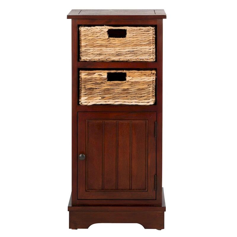 Distressed Black Storage Cabinet - 15.9 x 11.8 x 35
