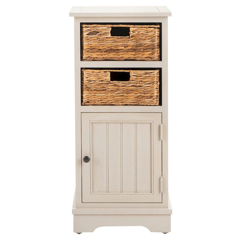 Distressed Black Storage Cabinet - 15.9 x 11.8 x 35