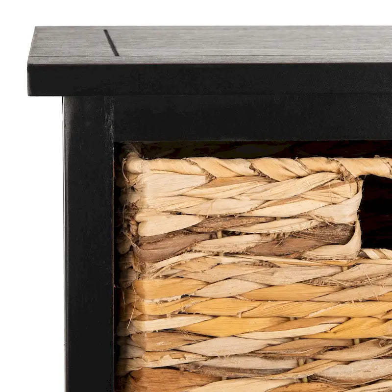 Distressed Black Storage Cabinet - 15.9 x 11.8 x 35
