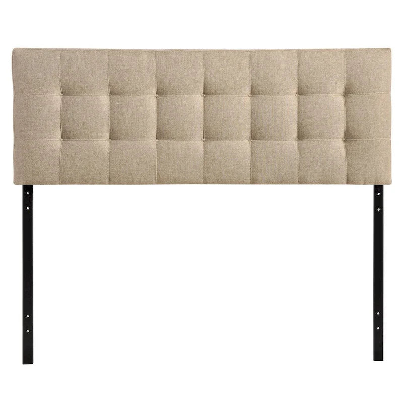 King Size Button-Tufted Fabric Headboard