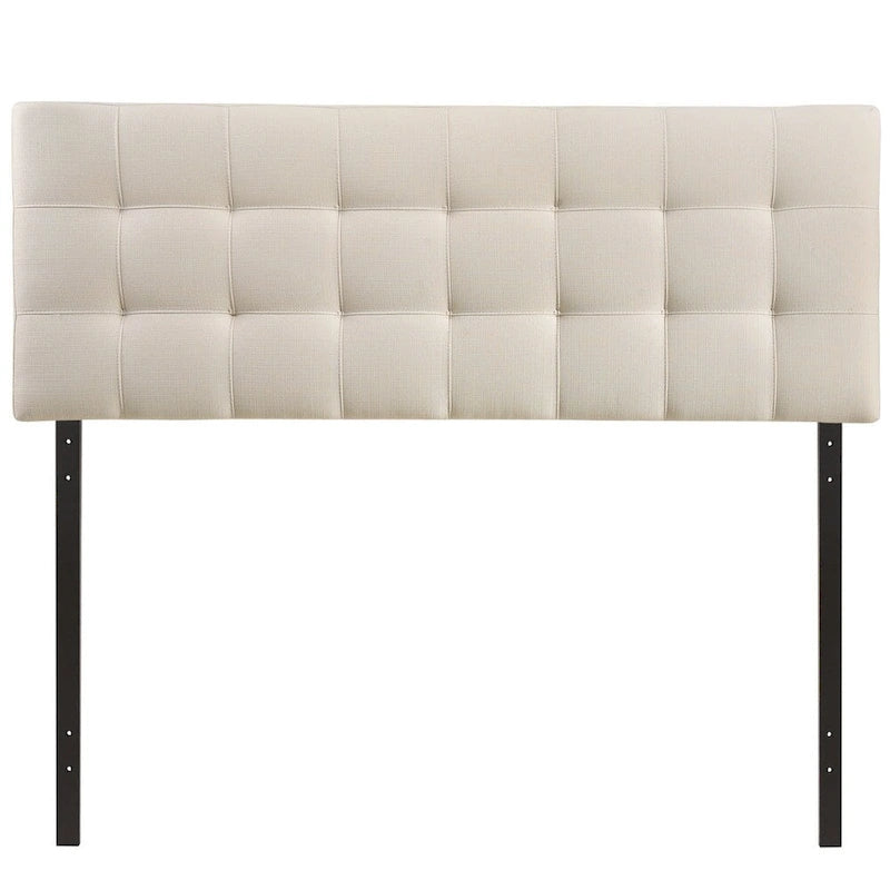 King Size Button-Tufted Fabric Headboard