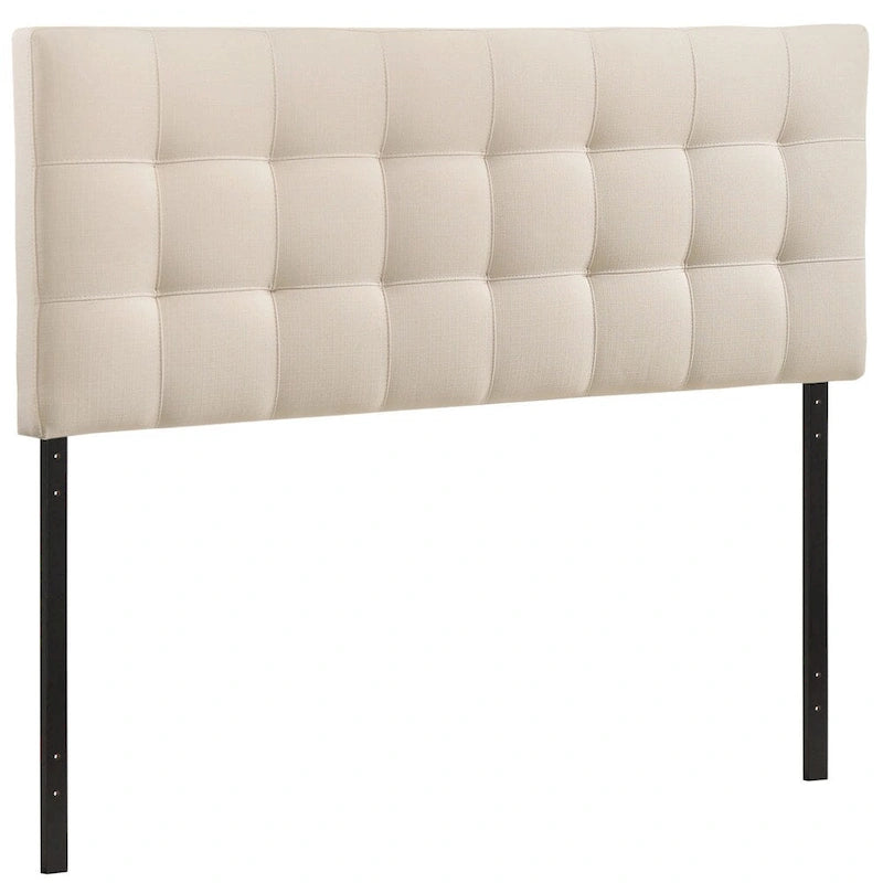 King Size Button-Tufted Fabric Headboard