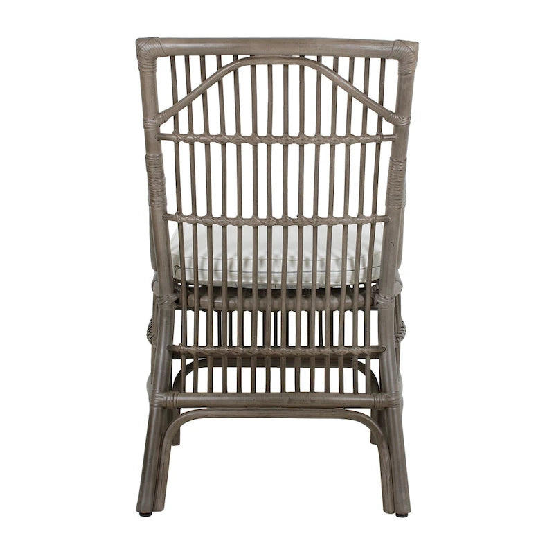 Esszimmerstühle mit Rattan-Lattenlehne und Polsterung, 2er-Set