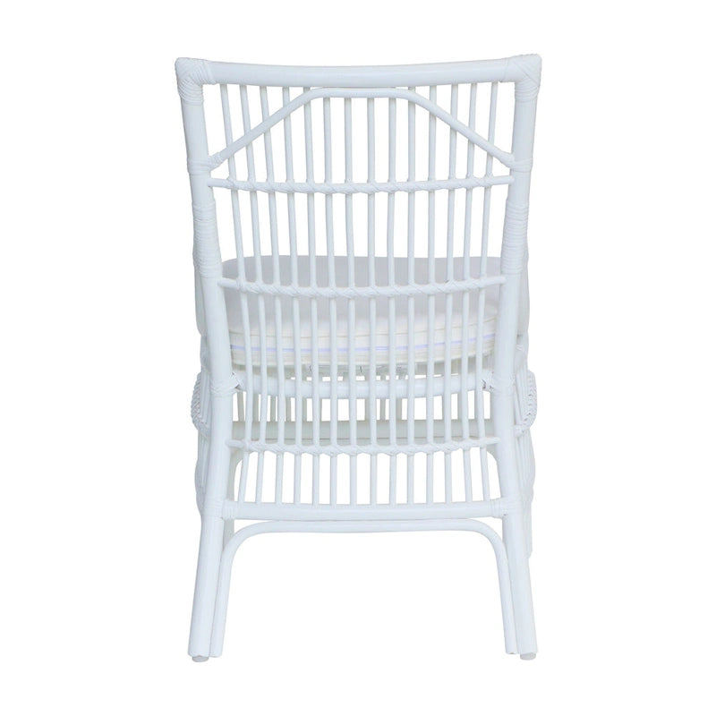 Esszimmerstühle mit Rattan-Lattenlehne und Polsterung, 2er-Set