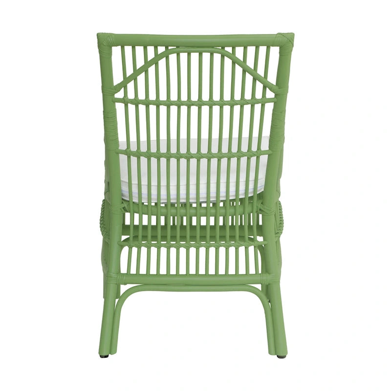 Esszimmerstühle mit Rattan-Lattenlehne und Polsterung, 2er-Set