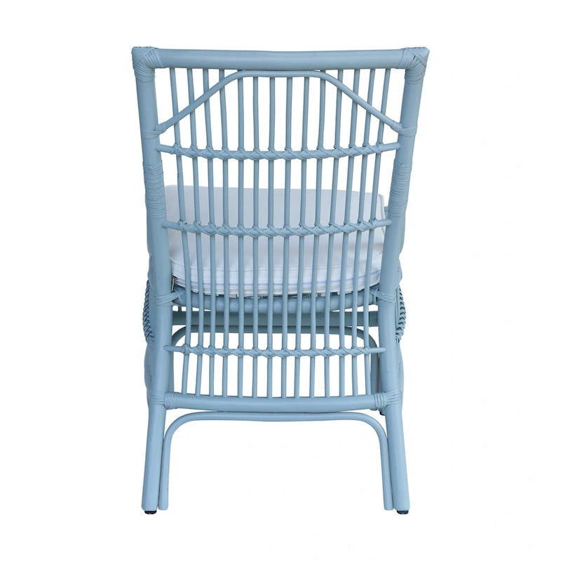 Esszimmerstühle mit Rattan-Lattenlehne und Polsterung, 2er-Set