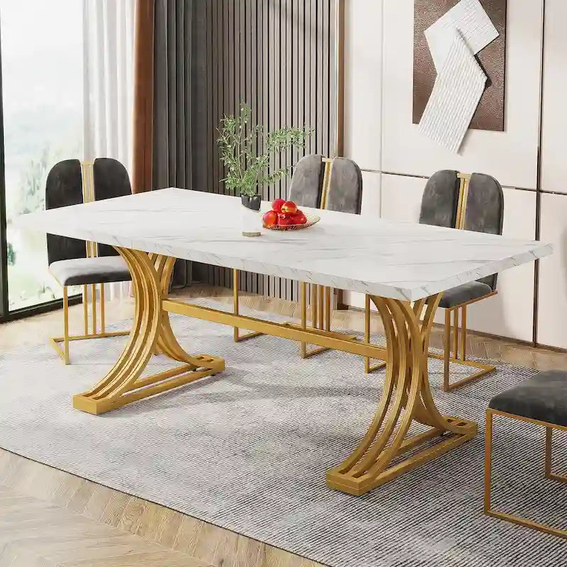Tavolo da pranzo moderno da 63" per cucina e sala da pranzo