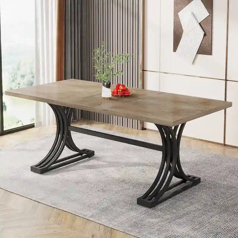 63" Modern Dining Table for Kitchen Dining Room