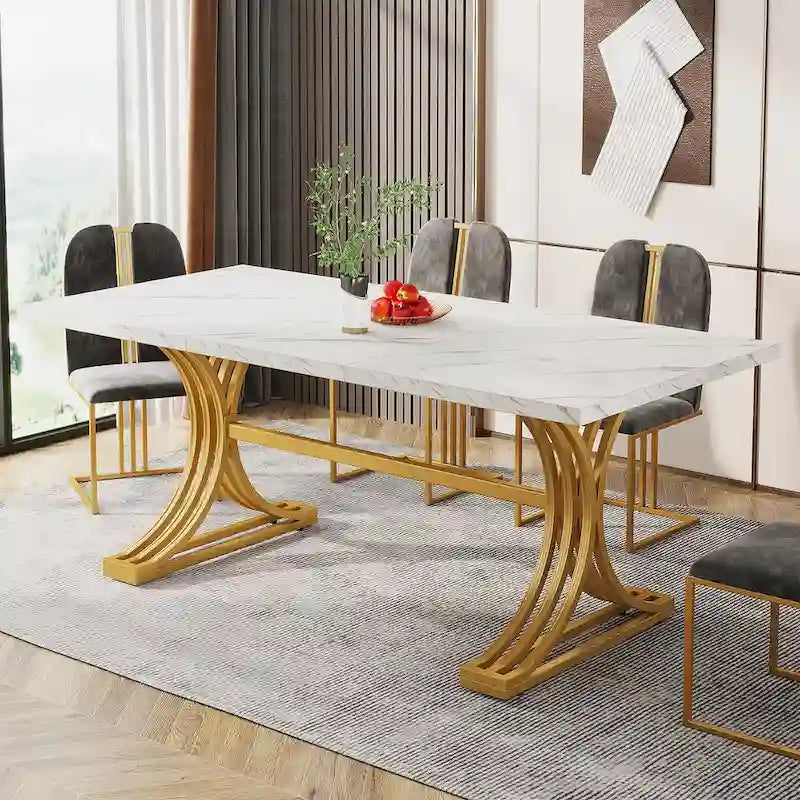 Tavolo da pranzo moderno da 63" per cucina e sala da pranzo