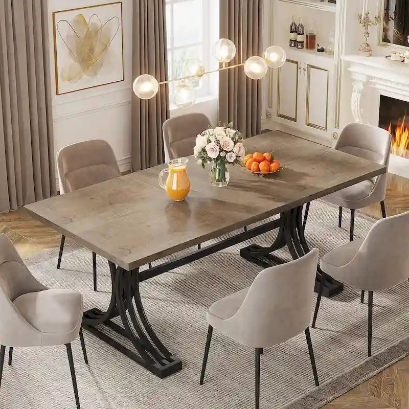 Tavolo da pranzo moderno da 63" per cucina e sala da pranzo