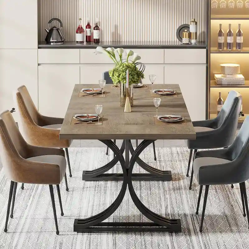Tavolo da pranzo moderno da 63" per cucina e sala da pranzo