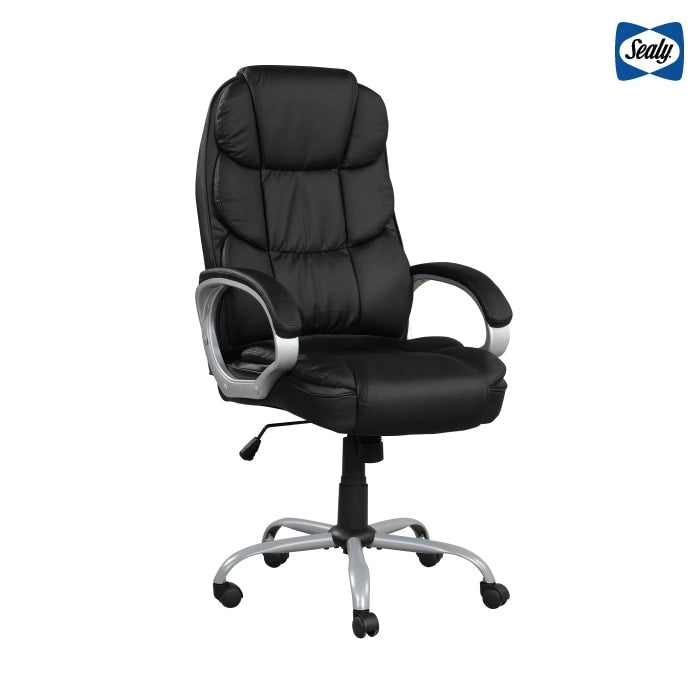Ergonomischer drehbarer Bürostuhl mit gepolsterten Armlehnen