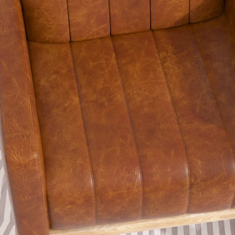 Adjustable Rocking Chair with High Back and Foot Rest