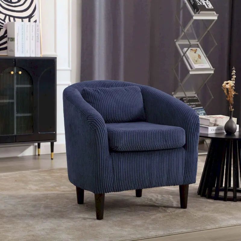 Fauteuil seau en tissu avec coussin et oreiller