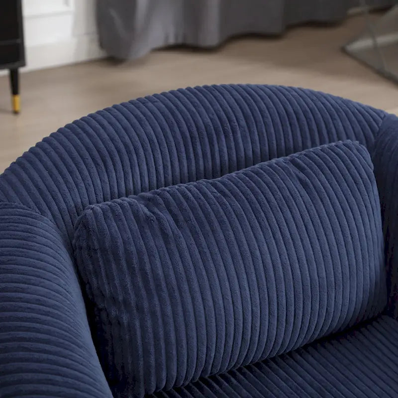 Fabric Bucket Chair with Cushion and Pillow