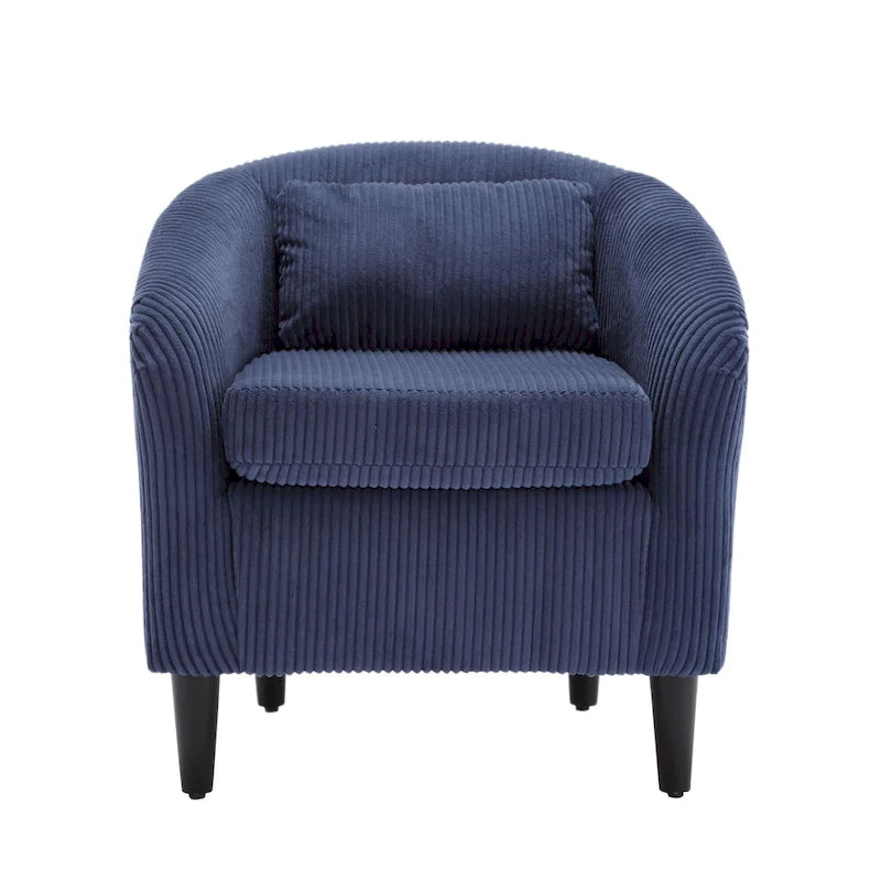 Fauteuil seau en tissu avec coussin et oreiller