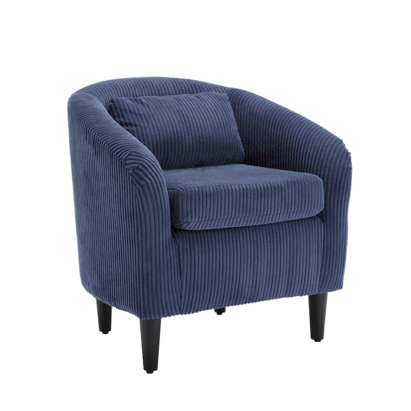 Fauteuil seau en tissu avec coussin et oreiller