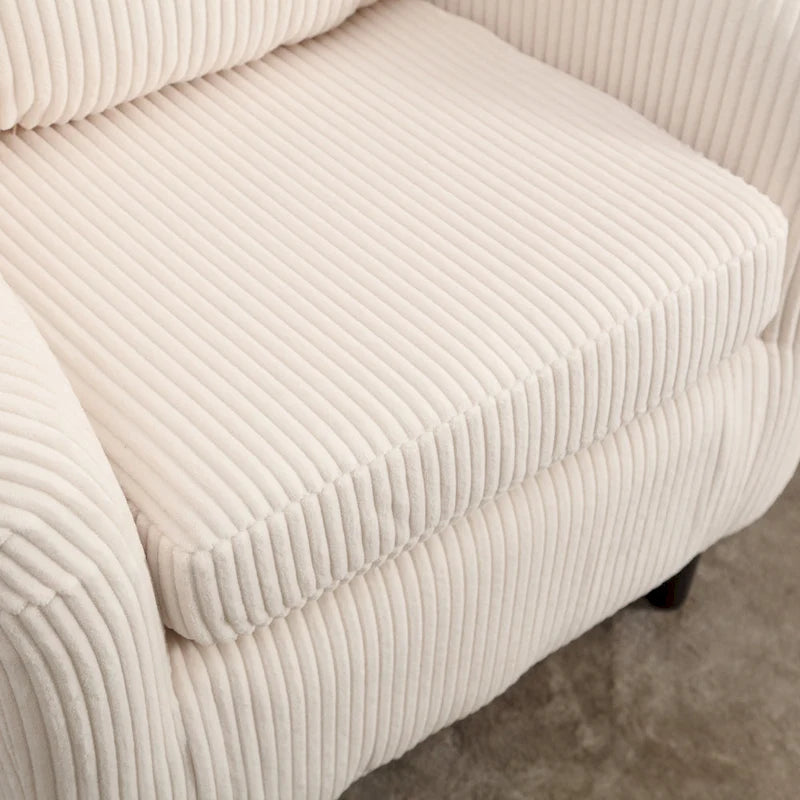 Fauteuil seau en tissu avec coussin et oreiller