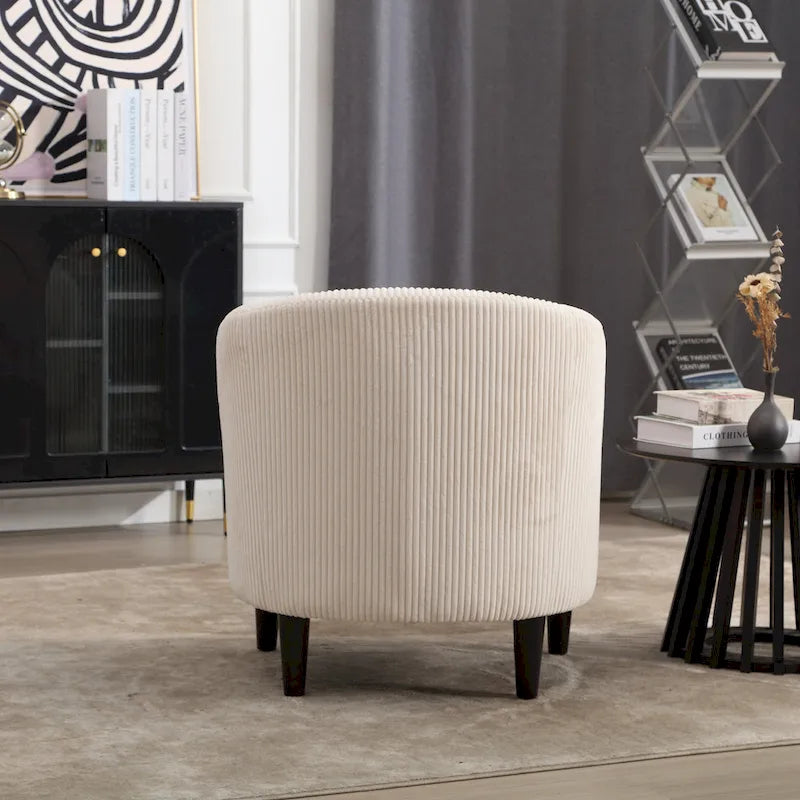 Fauteuil seau en tissu avec coussin et oreiller